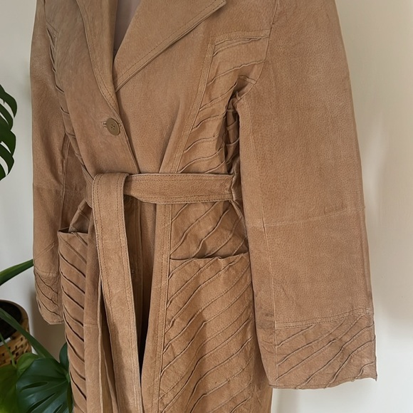 Vintage Boho Patchwork Leather Coat - Picture 2 of 9